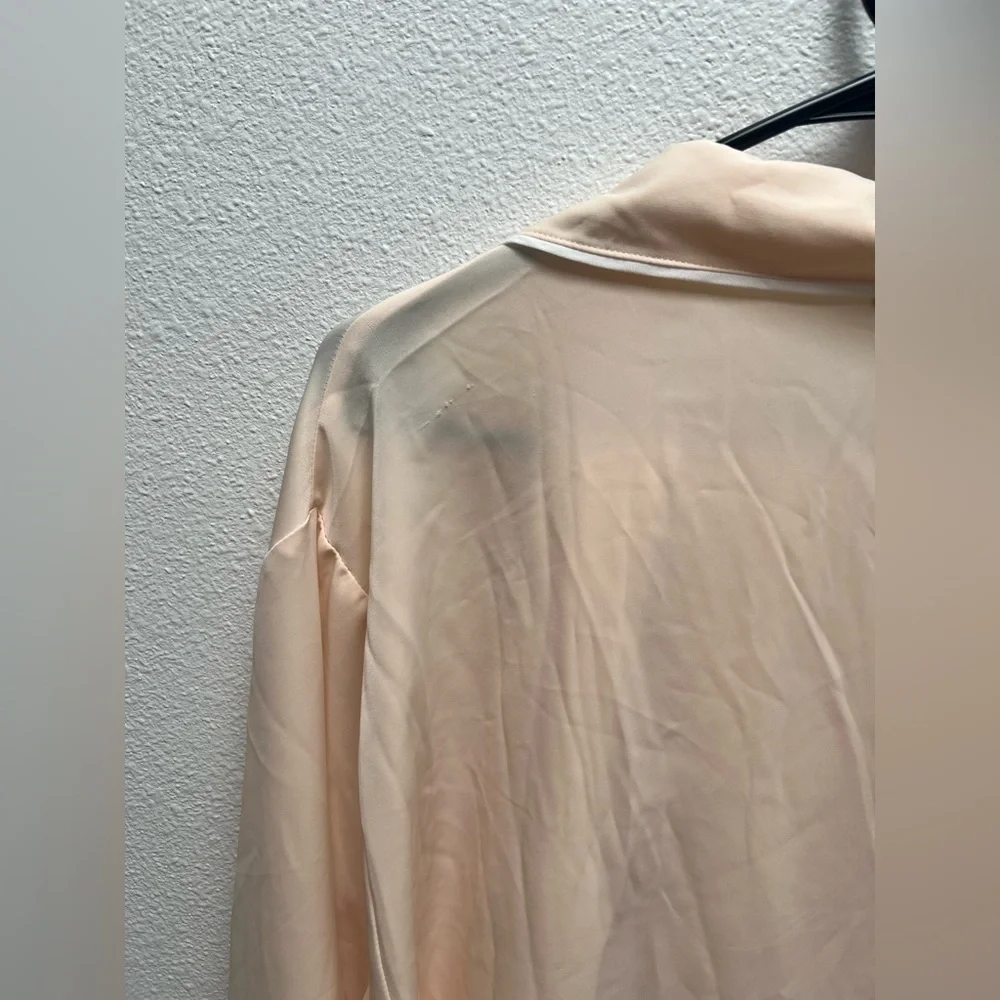 J. Crew Easy Luxe Eco Long Sleeve Pajama Set Palest Peach size XXL